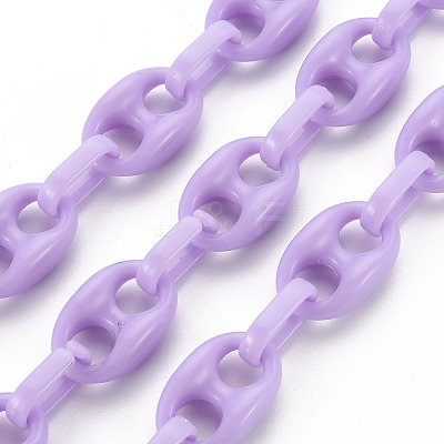 Handmade Opaque Acrylic Coffee Bean Chains LS-CHAC-ZX0001-01E-1