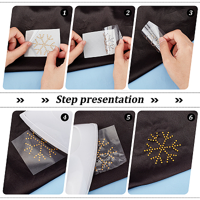 Snowflake Pattern Hotfix Rhinestones DIY-WH0430-205F-1