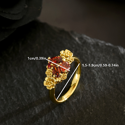 Brass Pave Cubic Zirconia Finger Rings for Women VD2246-3-1