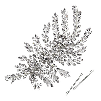 1Set Zinc Alloy & Rhinestone Hair Bobby Pins Sets AJEW-FG0005-22-1