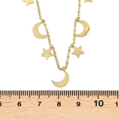 304 Stainless Steel Bib Necklaces for Women NJEW-A065-01B-G-1