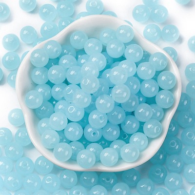 Imitation Jade Glass Seed Beads SEED-Z004-J8MM-04-1