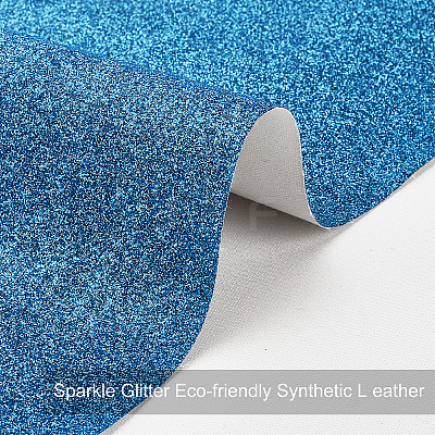 Paillette Imitation Leather Fabric DIY-WH0221-26C-1