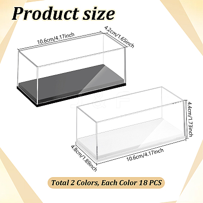 36 Bags 2 Styles Transparent Acrylic Toys Action Figures Display Boxes ODIS-WA0001-14-1