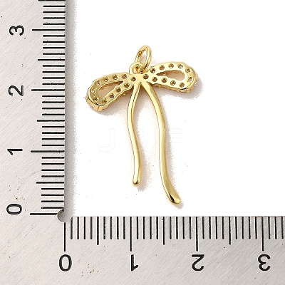 Brass Micro Pave Clear Cubic Zirconia Pendants KK-R155-01G-1