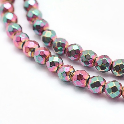 Electroplate Non-magnetic Synthetic Hematite Beads Strands G-L486-B-02-1