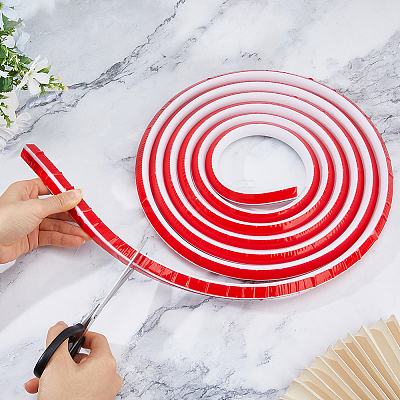 5M Silicone Collapsible Shower Threshold Water Dam AJEW-WH0709-118-1