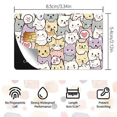 Plastic Waterproof Card Stickers STIC-WH0032-001-1