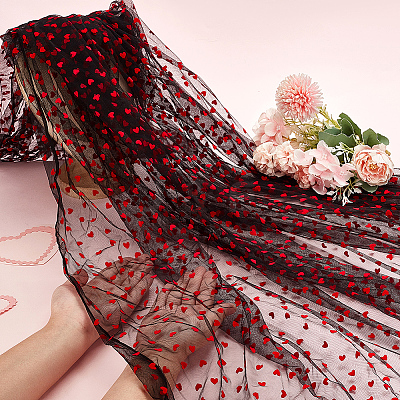 Polyester Mesh Lace Fabric DIY-WH0504-330D-1