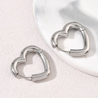 304 Stainless Steel Hoop Earrings SA-CBA46AF-26P-03-1