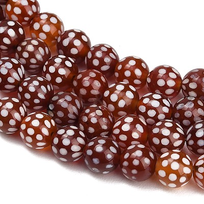 Tibetan Style dZi Beads Strands GG-NH0001-A01-8MM-1
