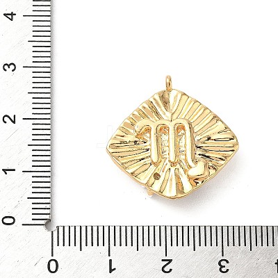 Brass Micro Pave Cubic Zirconia Enamel Pendants KK-L250-08G-09-1