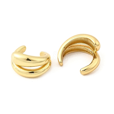 Rack Plating Brass Clip-on Earrings EJEW-R162-24G-1