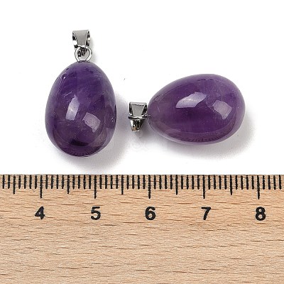 Natural Amethyst Pendants G-U018-01P-C-1