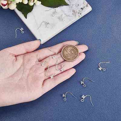 20Pcs 2 Color Brass Earring Hooks JX502A-1