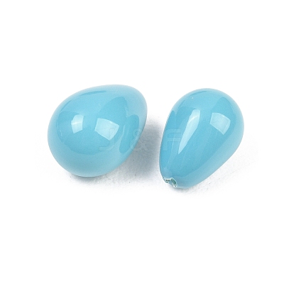 Electroplate Opaque Glass Beads GLAA-A044-02B-1
