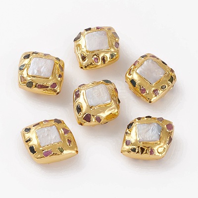 Natural Pearl Beads with Tourmaline PEAR-C001-05G-1