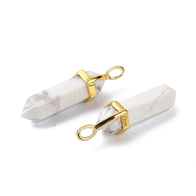 Natural Howlite Pointed Pendants G-G025-01G-43-1