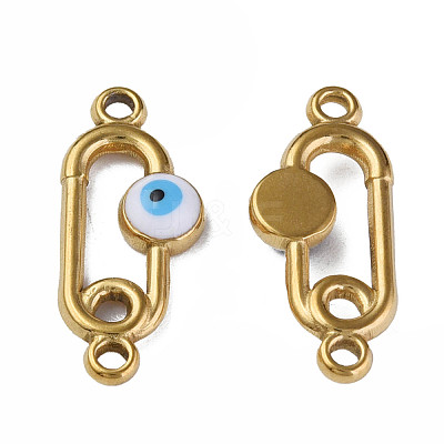 304 Stainless Steel Enamel Connector Charms STAS-N087-63-02G-1