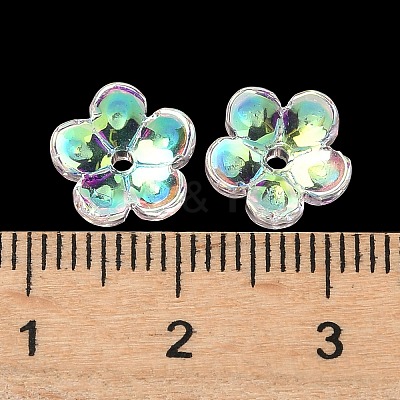 Dyed & Heated Glass Bead Caps GLAA-C042-01P-1