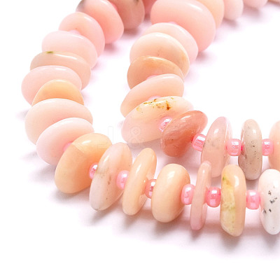 Natural Pink Opal Beads Strands G-E569-J25-1