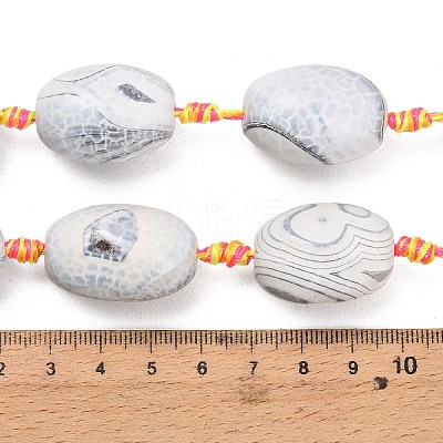 Natural Fire Crackle Agate Beads Strands G-A321-J06-01-1