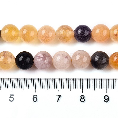 Dyed Natural White Jade Beads Strands G-T138-8mm-210-35-1