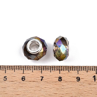 Transparent Glass European Beads GPDL-N004-D14mm-A17-1