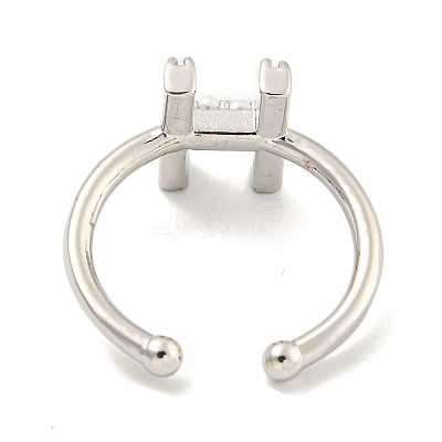 Rack Plating Brass Open Cuff Rings for Women RJEW-F162-01P-H-1