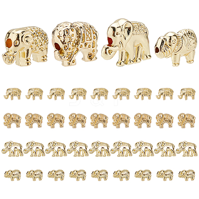 40Pcs 4 Style Rack Plating Alloy Beads FIND-PH0002-72-RS-WH-1