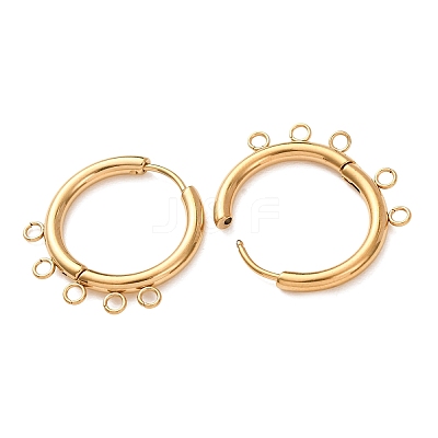 304 Stainless Steel Hoop Earring Findings STAS-D183-02C-G-1