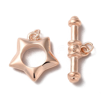 925 Sterling Silver Toggle Clasps STER-D005-06RG-1