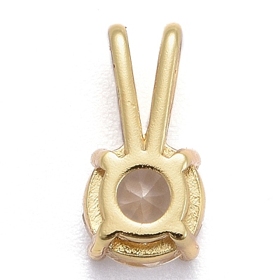 Brass Micro Pave Cubic Zirconia Pendants KK-P192-04-G06-1