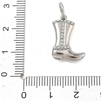 304 Stainless Steel Rhinestone Pendants FIND-T075-07P-1