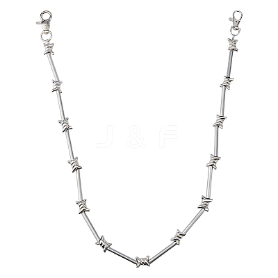 1Pc Rock Style Stainless Steel Barbed Wire Link Chains for Pants AJEW-HS0001-44-1