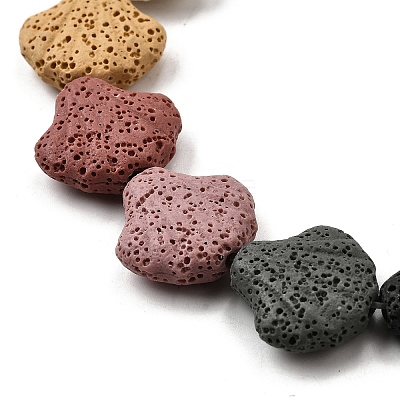Dyed Natural Lava Rock Beads Strands G-A264-A04-01A-1