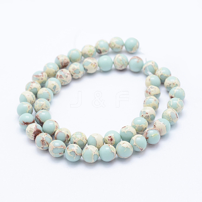 Synthetic Imperial Jasper Beads Strands X-G-F531-4mm-H03-1