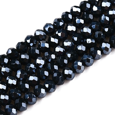 Electroplate Glass Beads Strands EGLA-A034-P4mm-A29-1