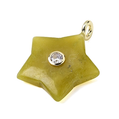 Natural Lemon Jade Pendants X-G-Z157-01G-06-1