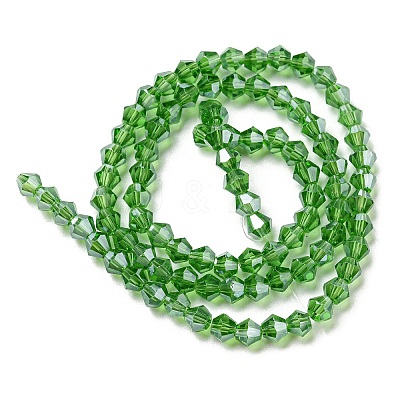 Transparent Electroplate Glass Beads Strands GLAA-F029-2mm-C03-1