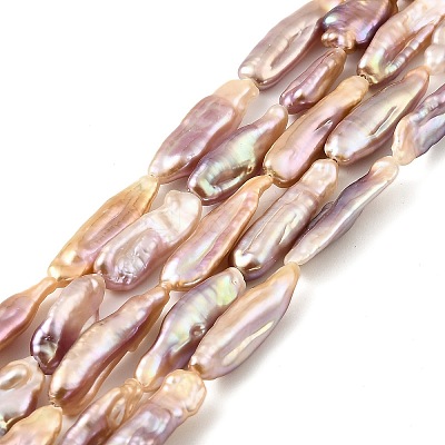 Natural Baroque Keshi Pearl Beads Strands PEAR-B004-04A-02A-1