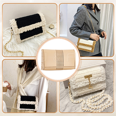 DIY PU Imitation Leather Bag Knitting Set for Purse Making PURS-WH0005-01D-1