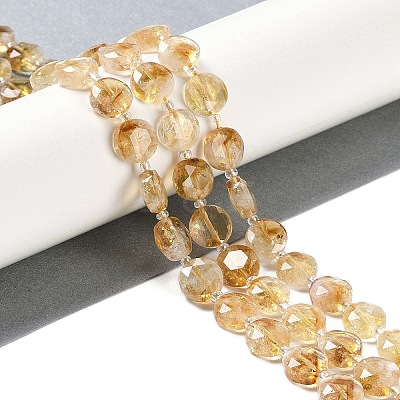 Heated Natural Citrine Beads Strands G-N342-10-1