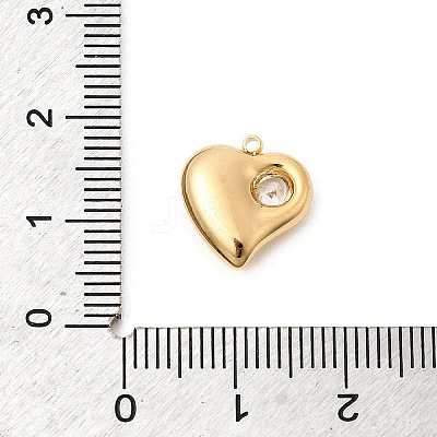 304 Stainless Steel Micro Pave Cubic Zirconia Pendants STAS-P431-36A-G-1