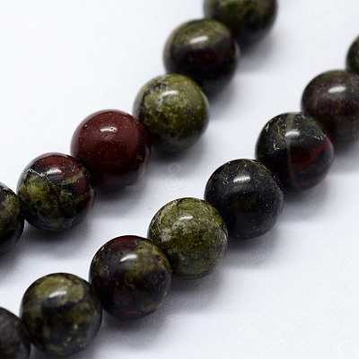 Natural Bloodstone Beads Strands G-I199-21-8mm-1
