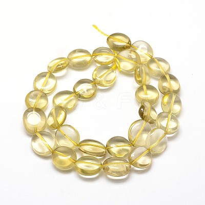 Natural Lemon Quartz(Heated) Gemstone Nuggets Bead Strands G-J336-25-1