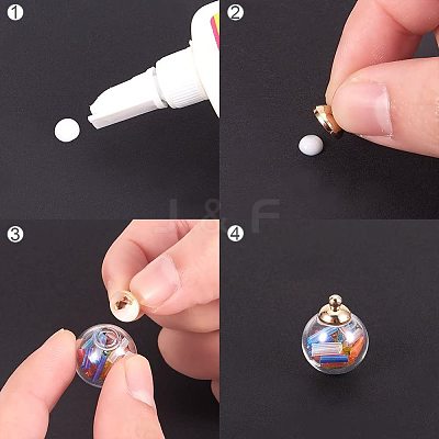 Handmade Blown Glass Globe Ball Bottles BLOW-PH0001-07-1