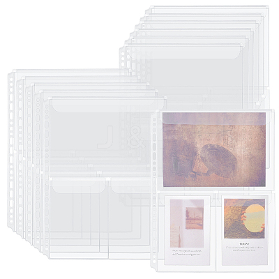 PVC Plastic Album Binder Refill Pages FIND-WH0173-118A-1