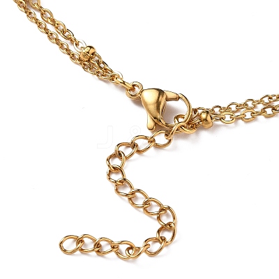 Ion Plating(IP) 304 Stainless Steel Multi-strand Anklets AJEW-AN00332-01-1