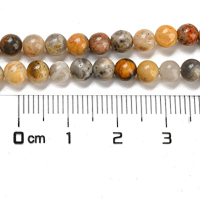 Natural Crazy Lace Agate Round Bead Strands G-M272-03-4mm-1